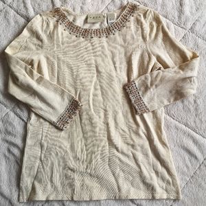 YZZA top with pearls